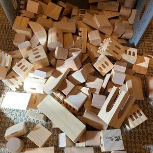 Castle Natural Wood Building Blocks mixed brands